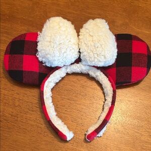 Holiday fuzzy Checkered Minnie Ears